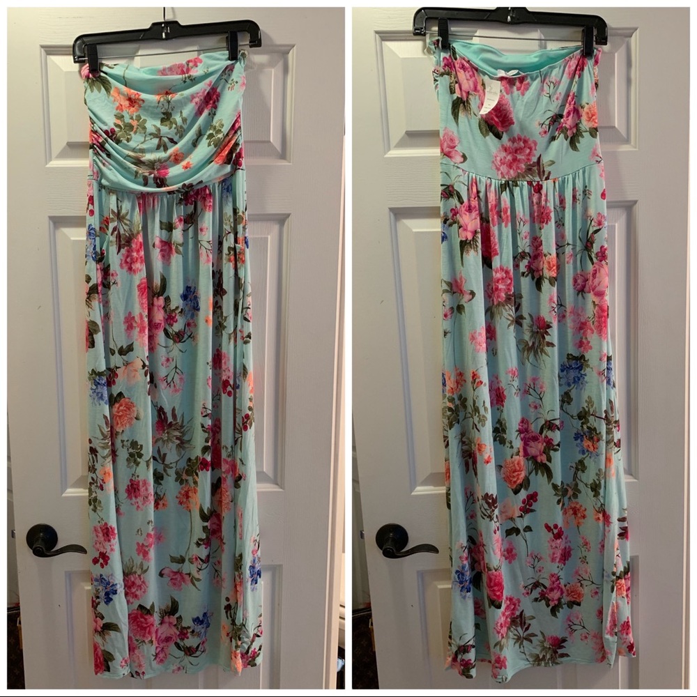 Mint floral tube dress BNWT